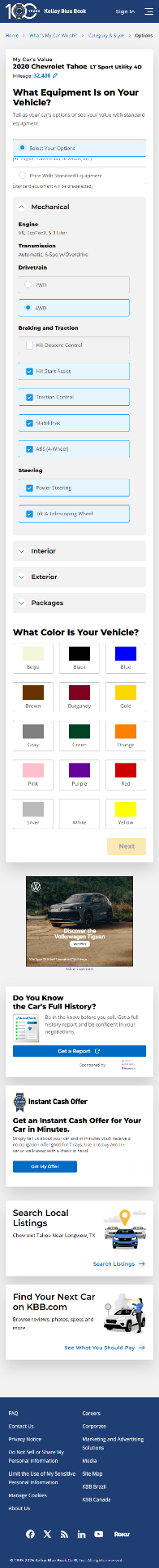 KBB Owner's Path Redesign — mobile view
