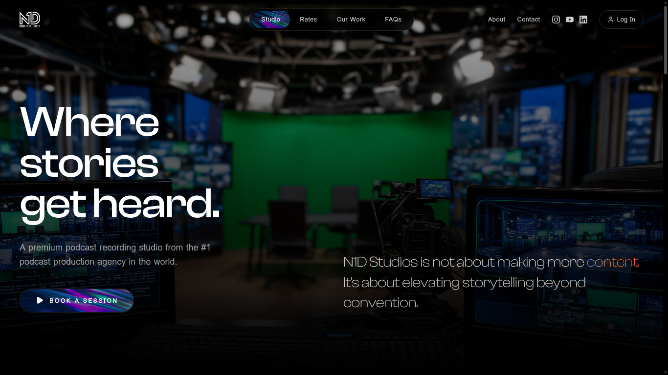 N1D Studios website