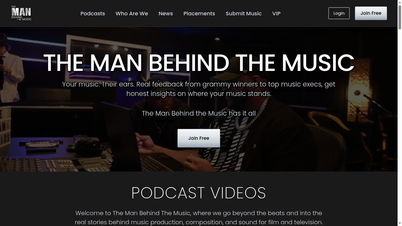 The Man Behind The Music desktop