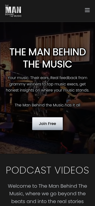 The Man Behind The Music mobile